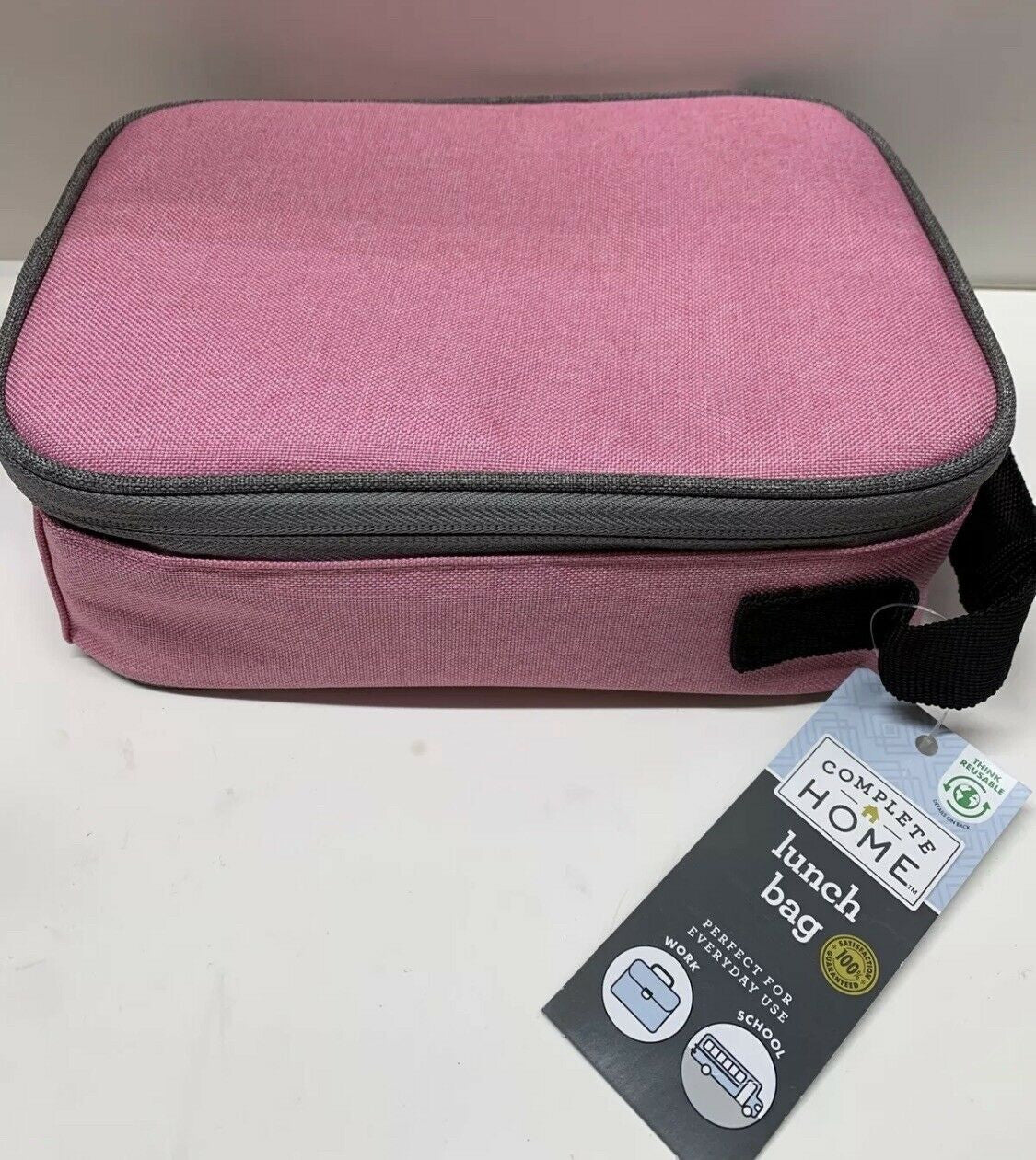 Complete Home Lunch Bag Pink And Perfect For Everyday Use 10"x7"x3"