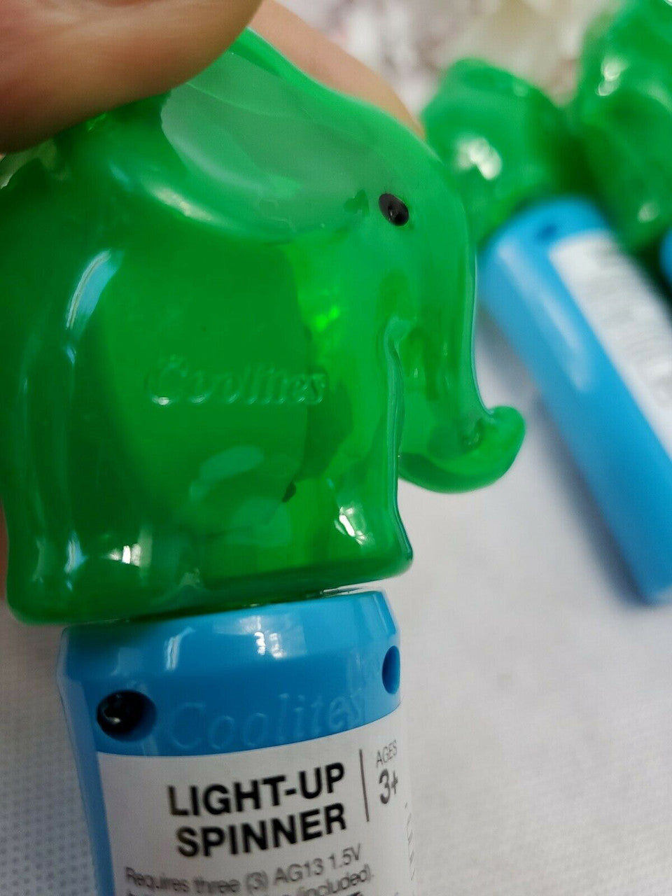 CoolLite Light Up Spinner Toy Elephant Battery OP Hand Held 3+ Lot of 6