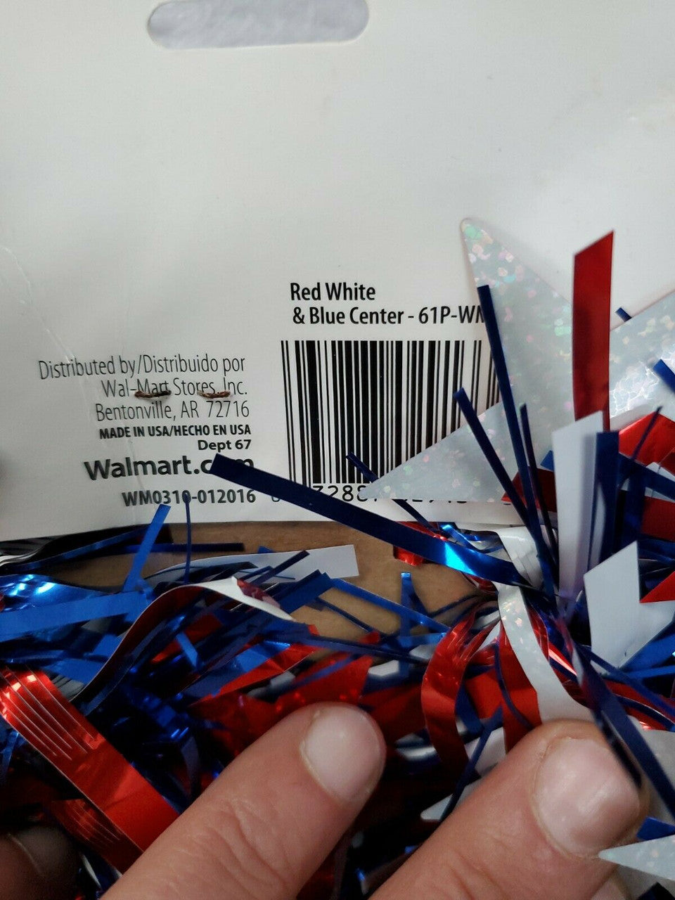 Red Blue White Stars Striped Patriots Garland 6 Feet