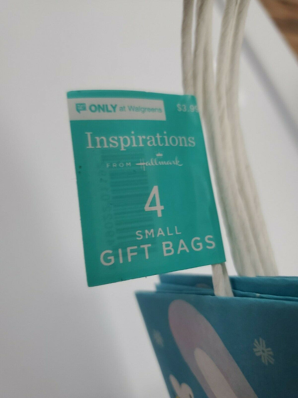 Lot of 4 Gift Bags,Spring Rabbit by Hallmark Walgreens