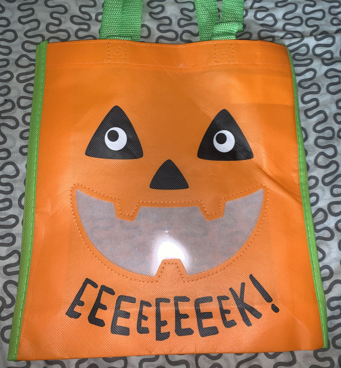 HAPPY HALLOWEEN TRICK-OR-TREAT BAG Pumpkin ”EEEEEEK”