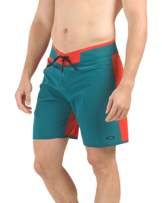 OAKLEY Floater Angle Block Board Shorts PETROL Size 33