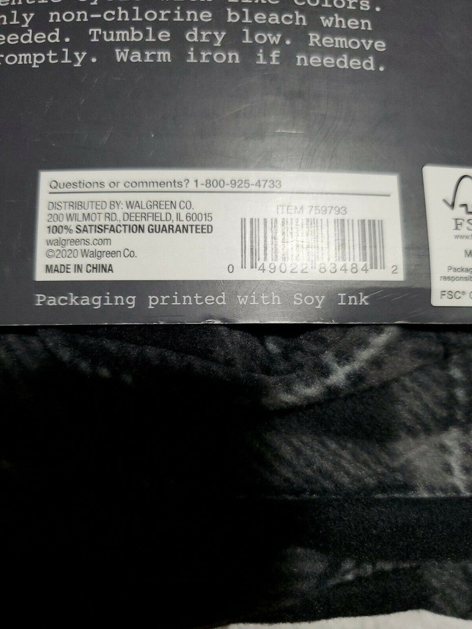 Black and grey plaid fleece sleep pants for men, size XL, by Dashing