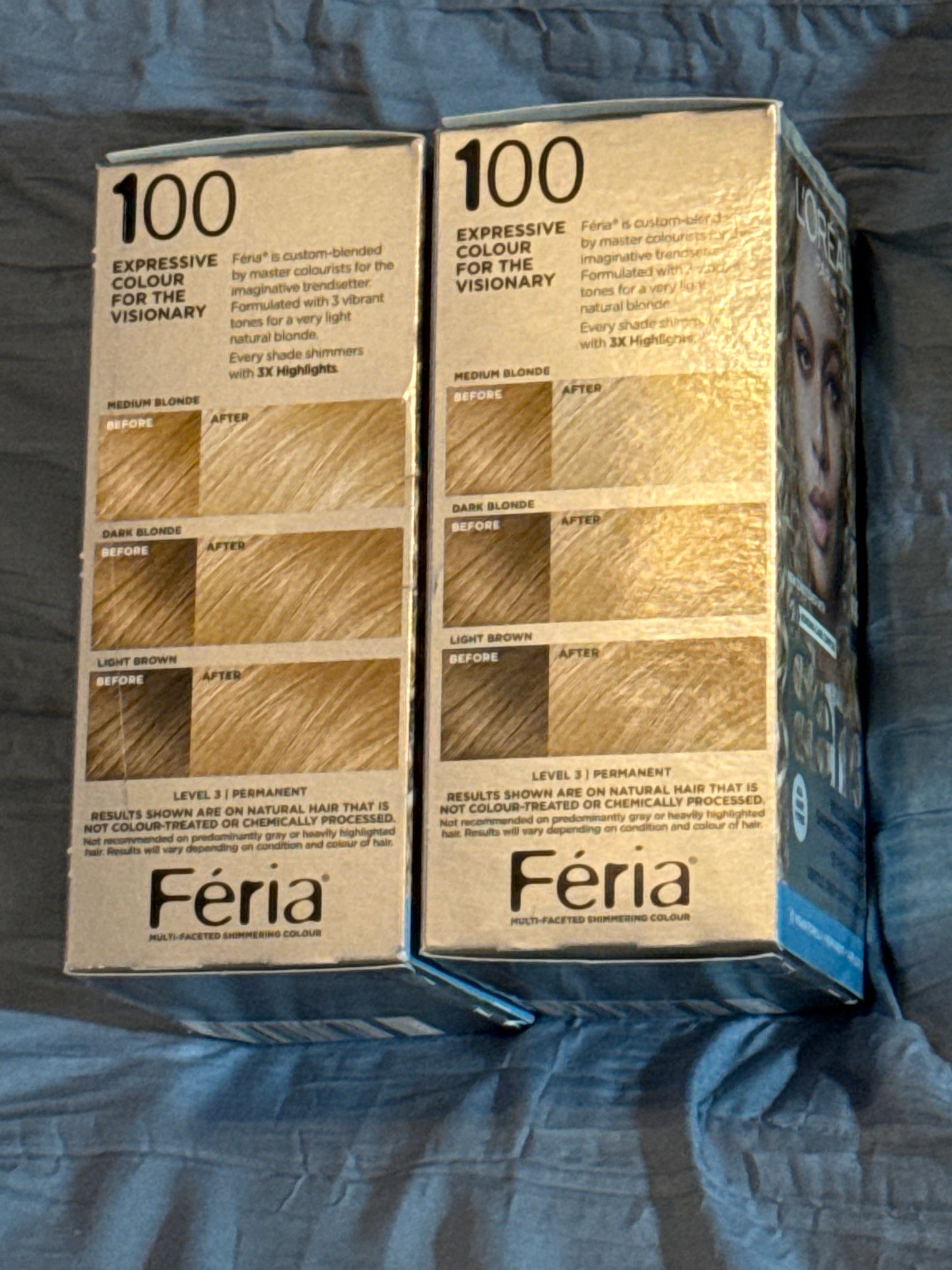 L'Oreal Paris Feria Multi-Faceted Shimmering Permanent Hair Color, 100 Pure