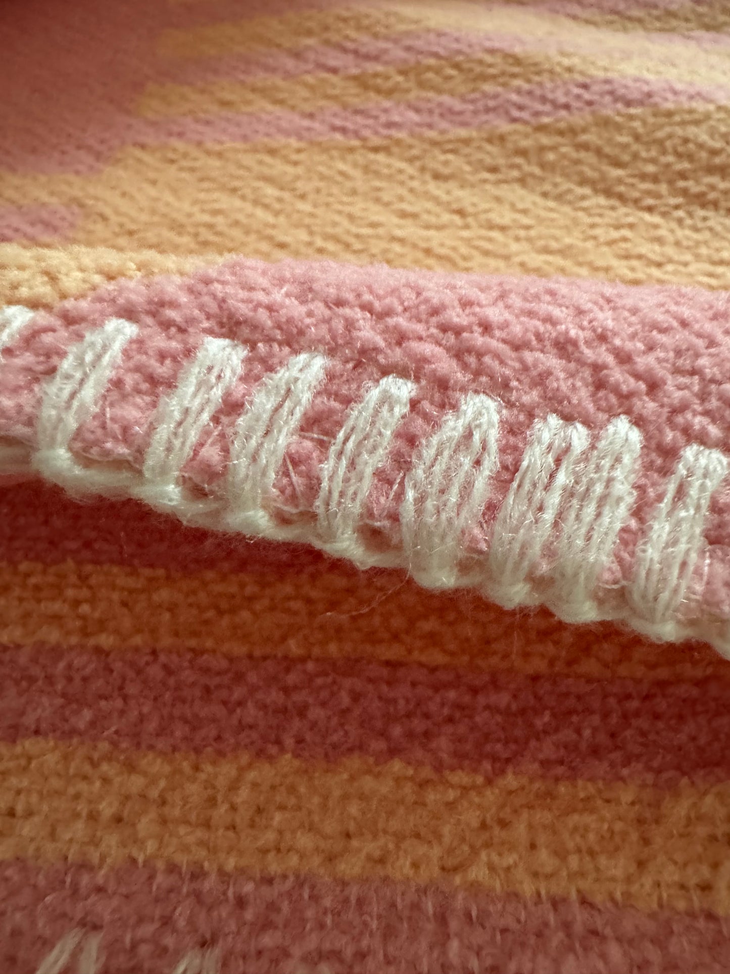 Throw Home Pink Peach Colorblock 50x60