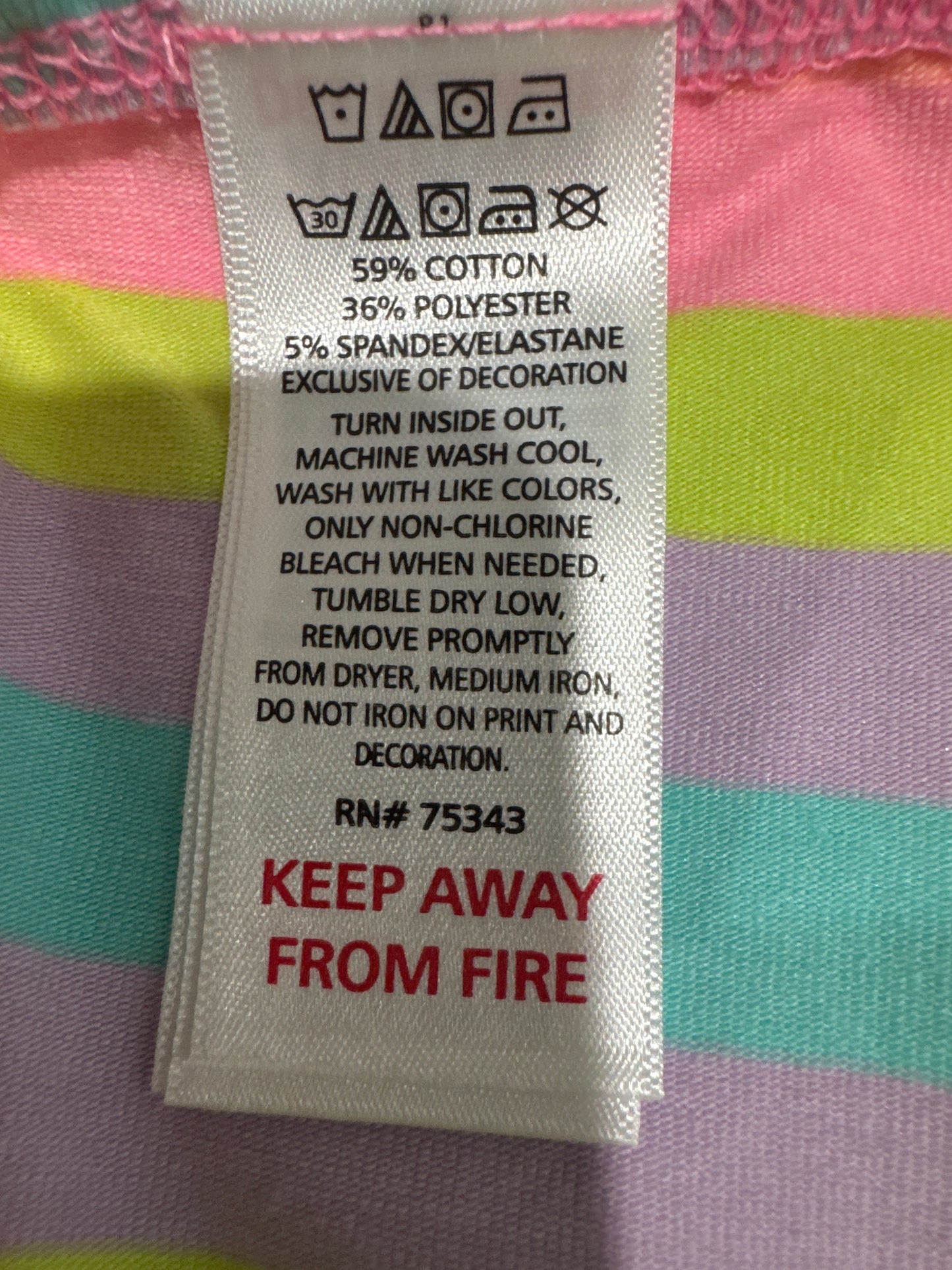 Girls’ Striped Cotton Blend Shorts – Size 7/8 – Stretch Waistband