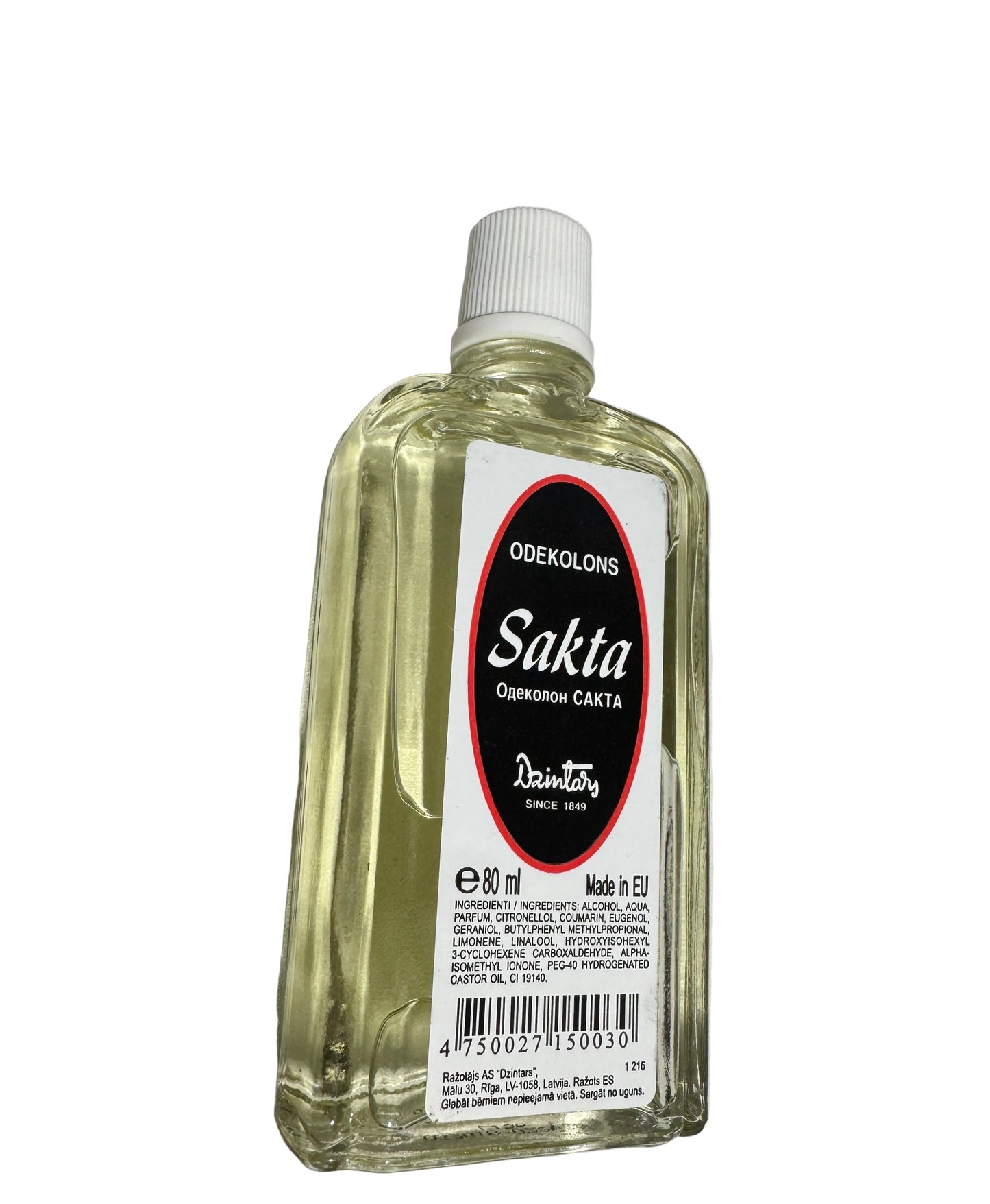 Dzintars Sakta Classic Cologne 80 ml