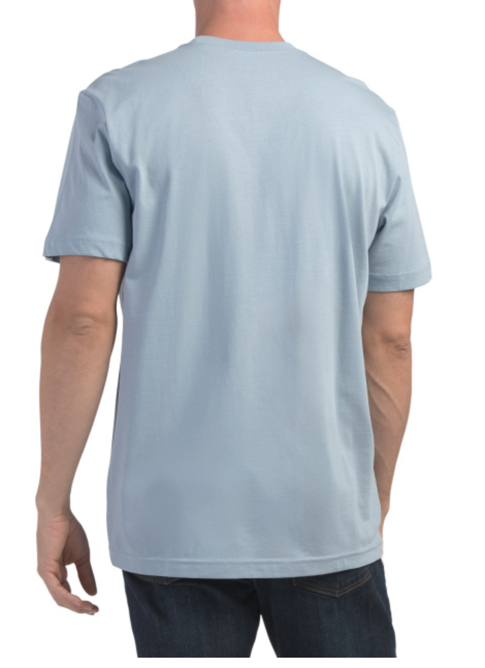 Flag Graphic Short Sleeve Crew Neck Tee – Navy Size L