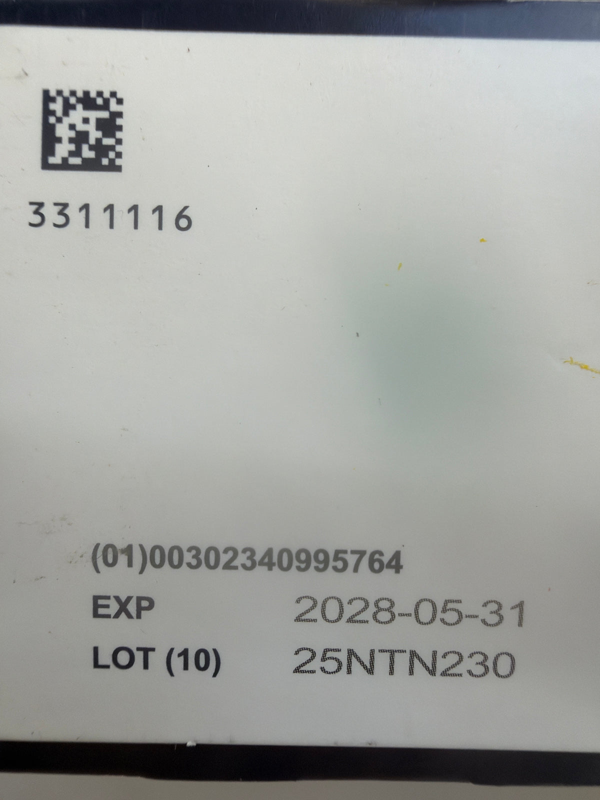 Durex Intense condom box showing expiration date May 31, 2028, and lot number 25NTN230.