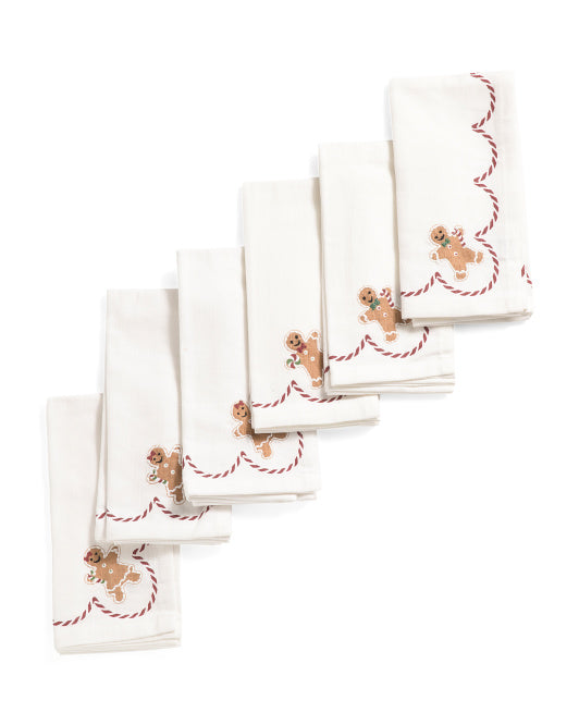 Gingerbread Napkin Set of 6 – Christmas Table Linens