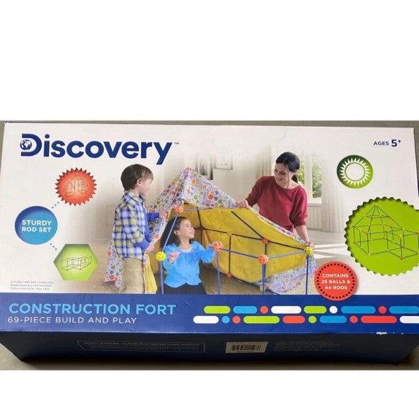 Discovery construction fort 69- piece build and play