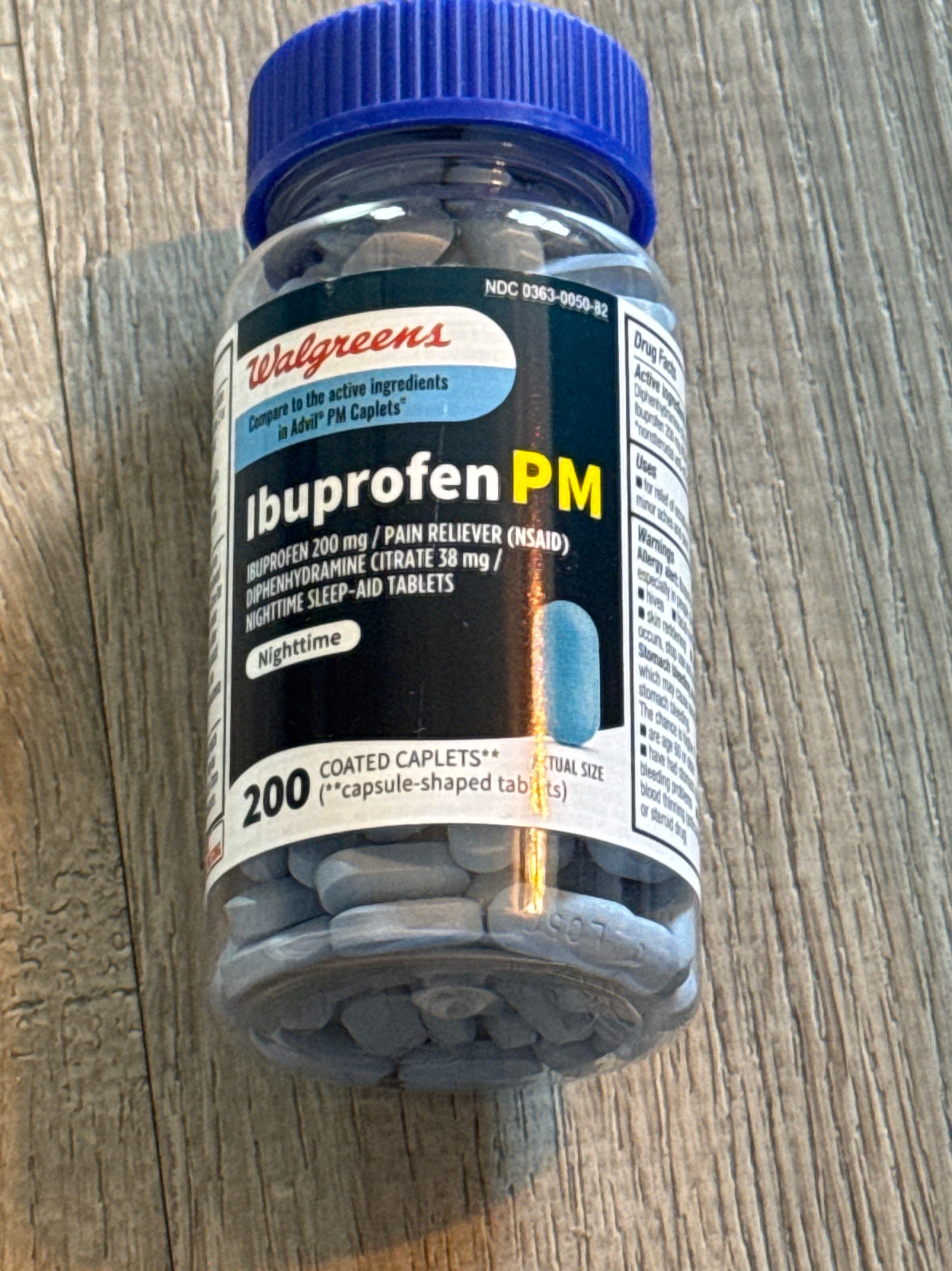 WALGREENS Ibuprofen PM 200mg  Diphenhydramine 38mg Night Time  Sleep Aid 11/2025