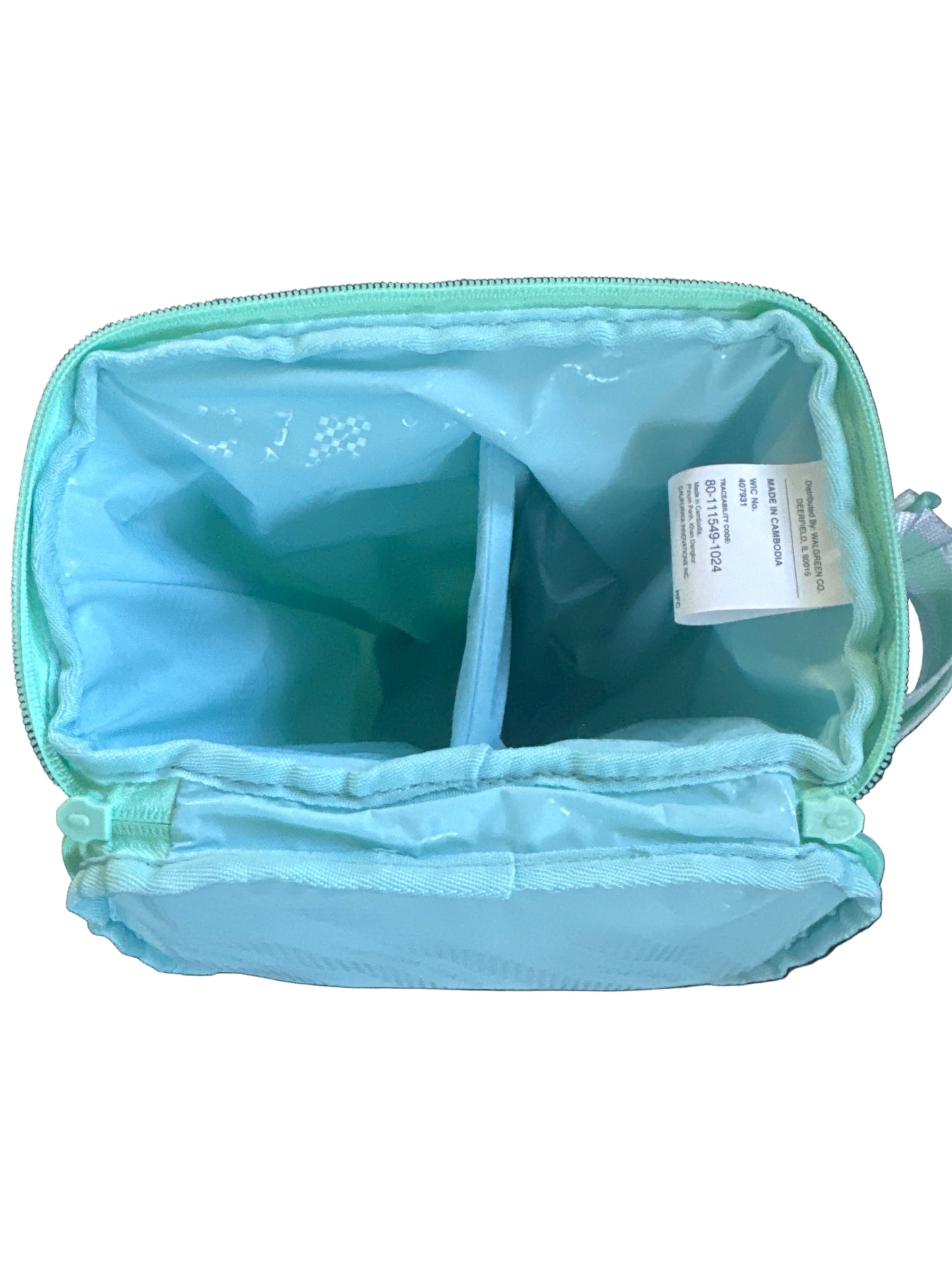 Microban Wine Cooler Bag in mint green with insulated lining and drawstring closure