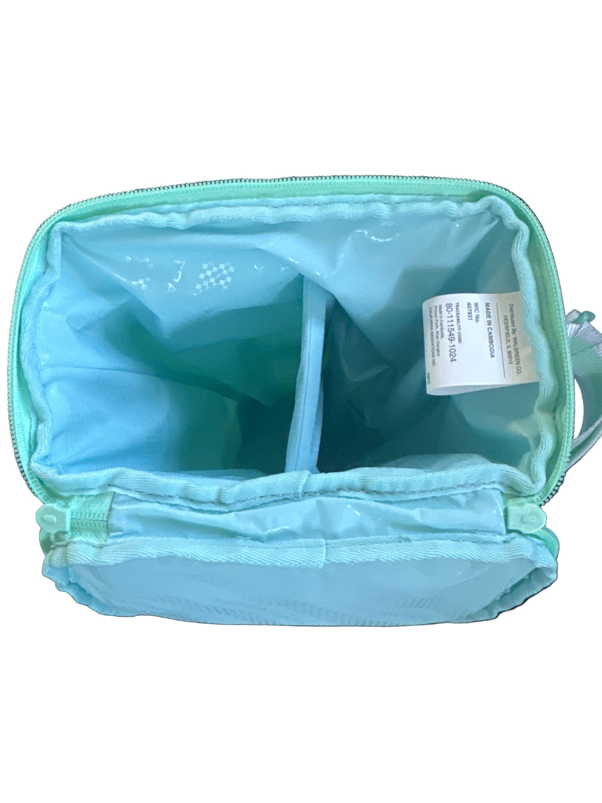 Microban Wine Cooler Bag in mint green with insulated lining and drawstring closure