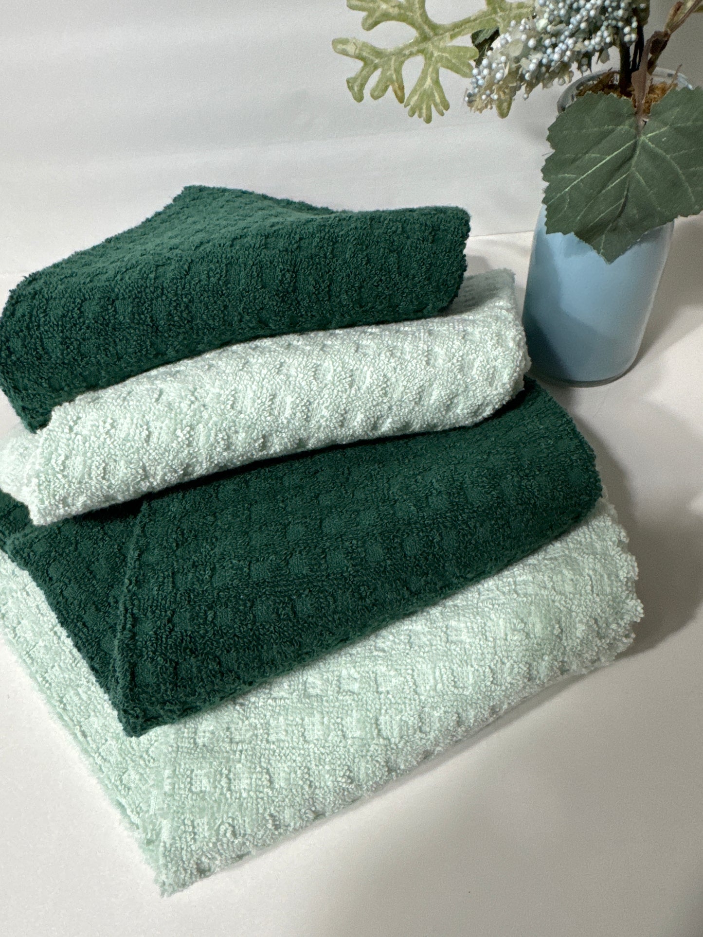 Set of 4 Cotton Kitchen Towels – Assorted Colors, 18” x 28” | Machine Washable