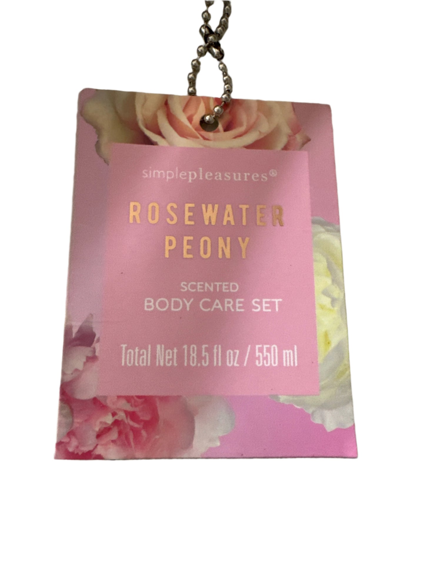 Rosewater Peony Body Care Set – Lotion, Mist & Shower Gel in zippered bag