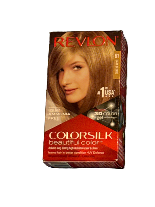 REVLON Colorsilk Beautiful Color Permanent Hair Single Pack, 61 Dark Blonde