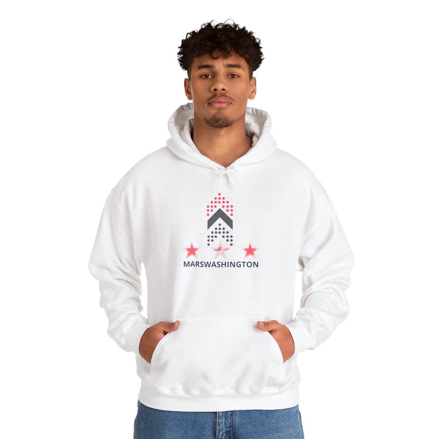 Unisex ITAALE MARSWASHINGTON hoodie with minimalist logo and kangaroo pocket