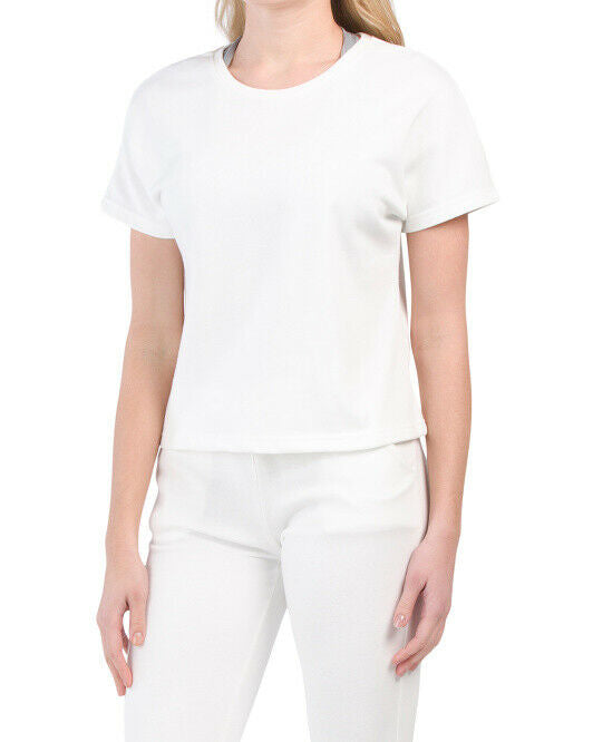 MORRISDAY THE LABEL Juniors Melody Short Sleeve Top cream/ white S or M