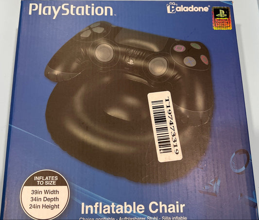 Paladone PlayStation PS4 Controller Shaped Inflatable Chair Black PVC Gaming Seat