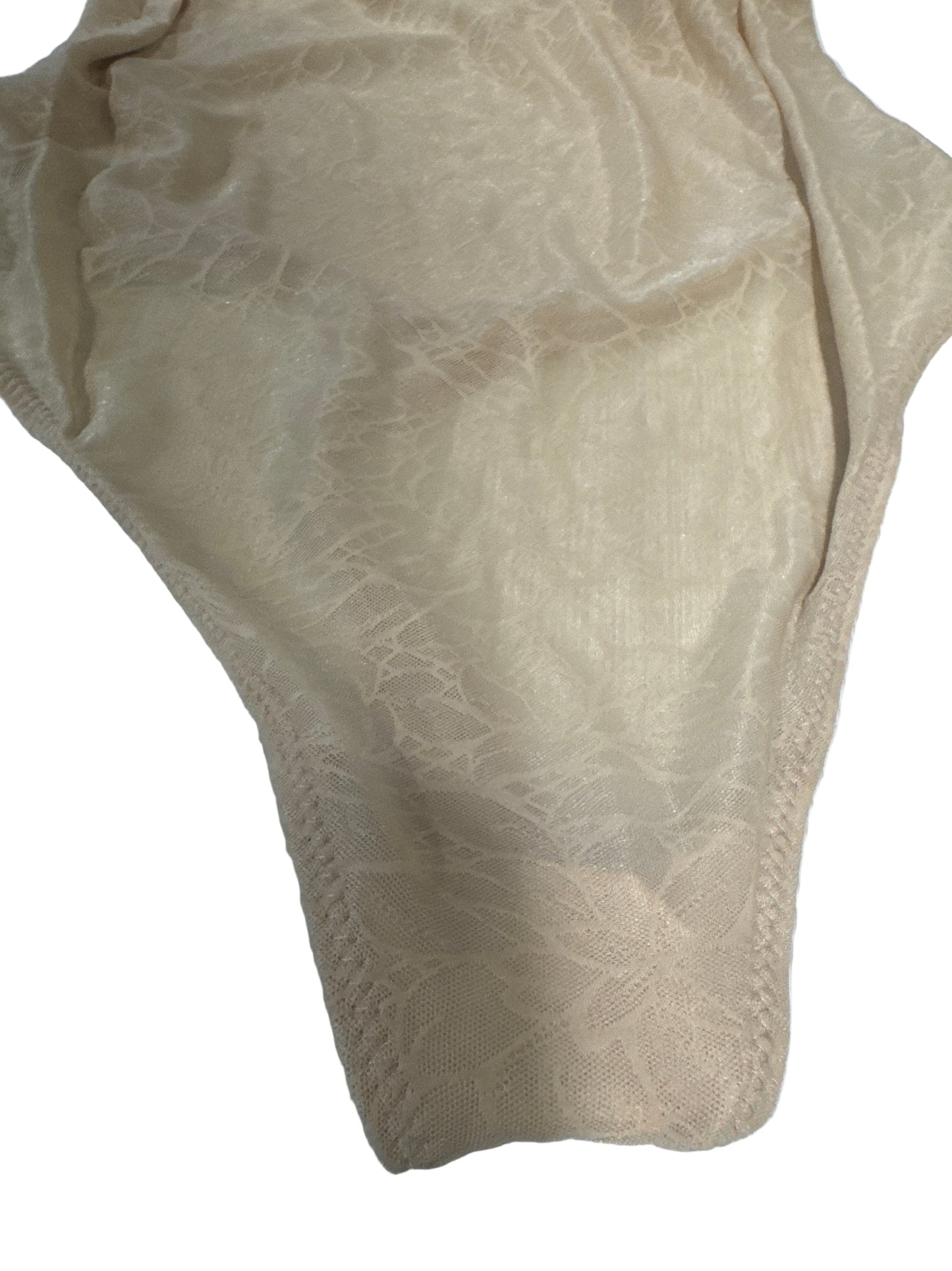 Beige B. Tempt’d by Wacoal bodysuit with adjustable straps and shaping design.