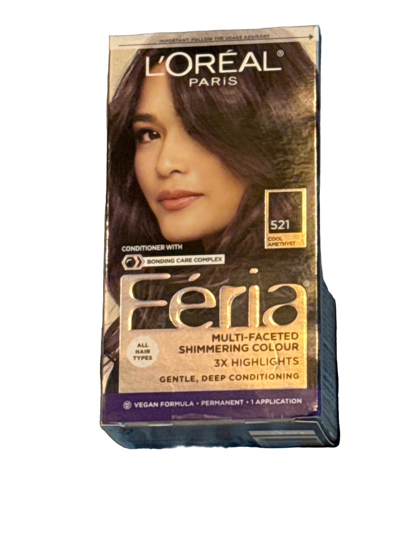 L'Oreal Paris Feria Multi-Faceted Shimmering Permanent Hair Color, 521 Cool