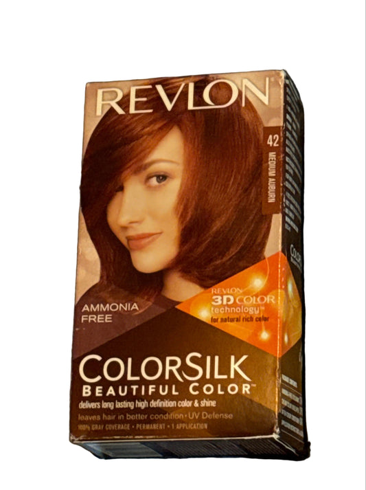 Permanent hair color shade 42 medium auburn single pack hair dye box packaging