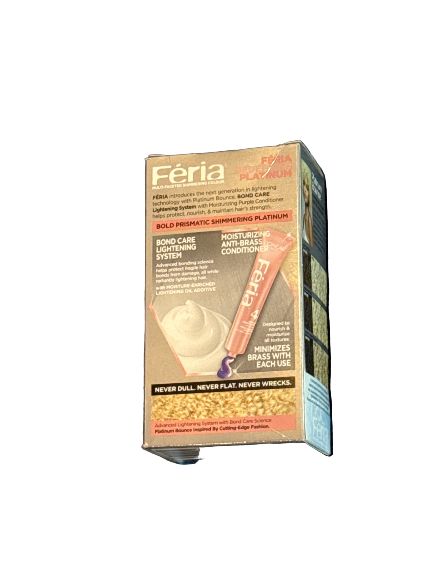 New Loreal Feria Bond Care Lightening System Every Hair Texture PLATINUM BOUNCE