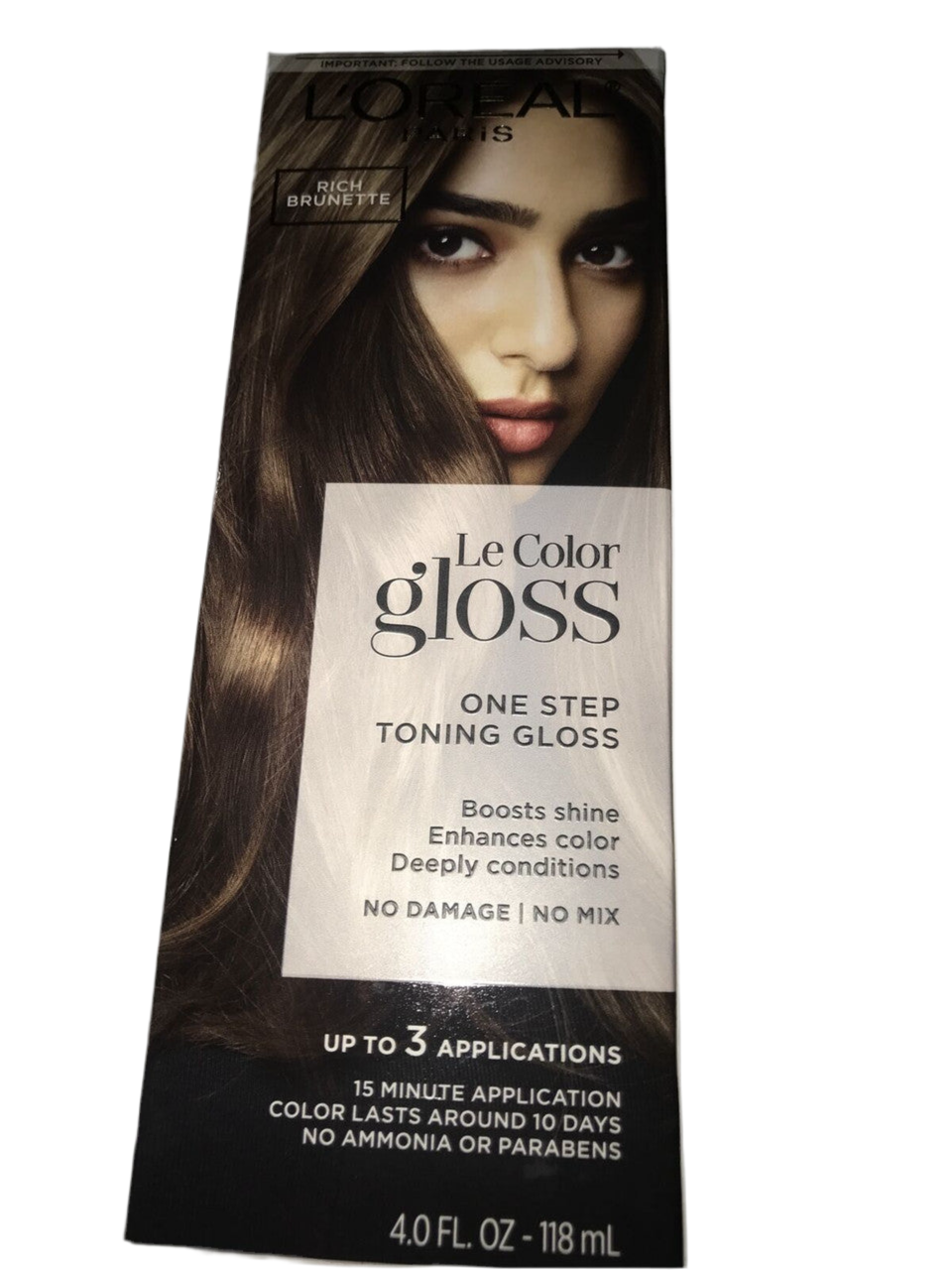 L'Oreal Paris Le Color 1 Step Hair Toning Gloss RICH BRUNETTE Deep Condition