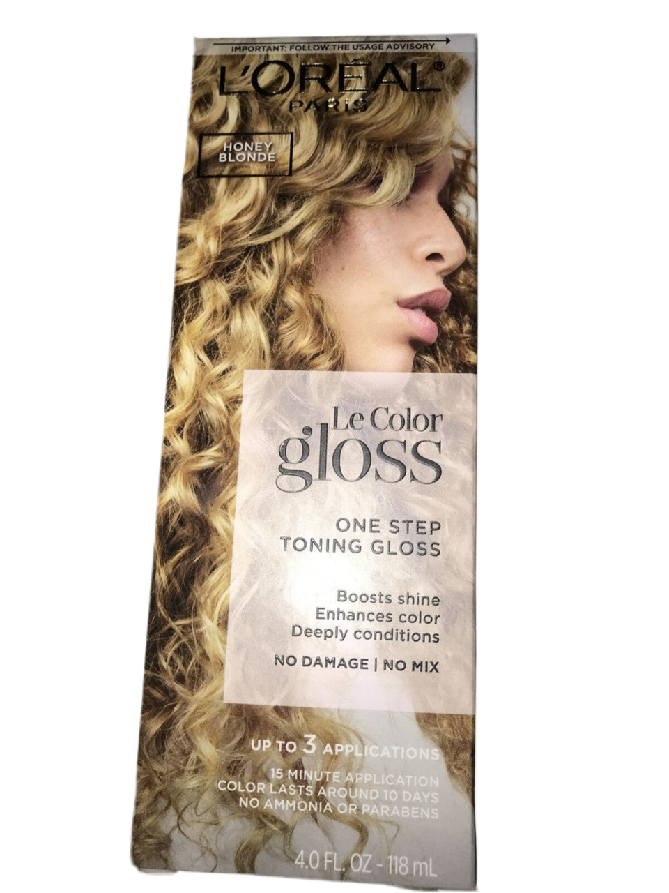 L'Oreal Paris Le Color 1 Step Hair Toning Gloss Honey Blonde Deep Condition
