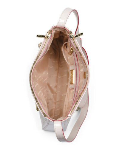 Crossbody Handbag Italy Nude white fuchsia line Arcadia