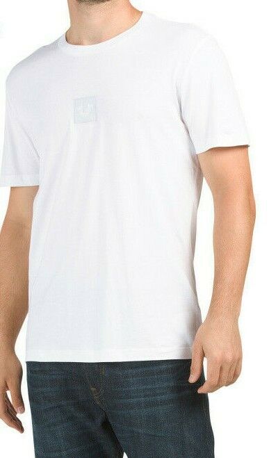 TRUE RELIGION Short Sleeve Box Logo Crew Neck Tee L XL embroidered brand logo T-Shirt