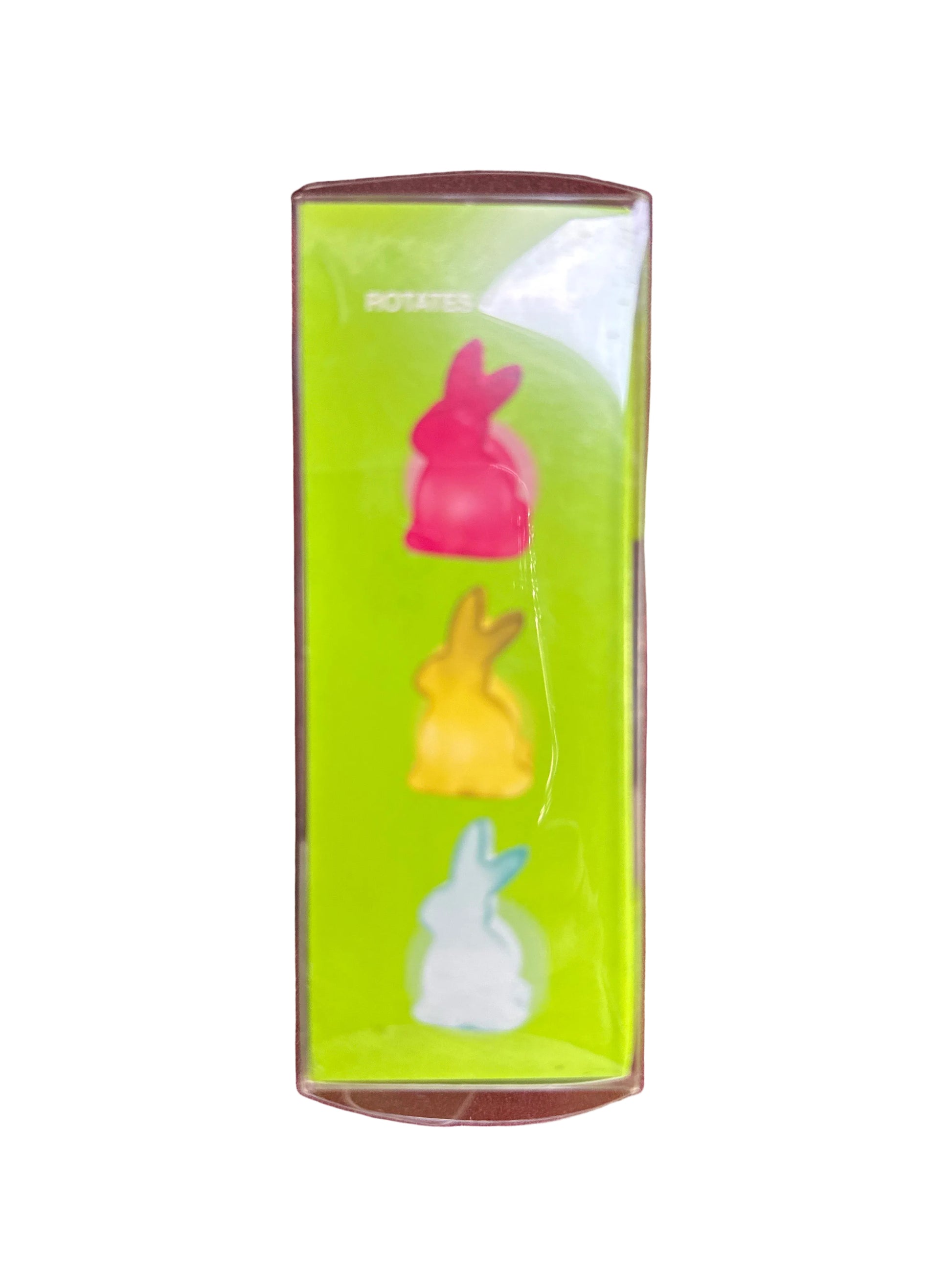 Packaged product with colorful cartoon characters on a red background