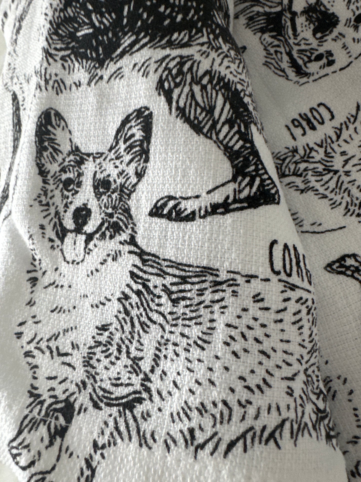 Set of 2 Kitchen Towels | Dog Theme, Eco-Friendly Cotton | 18" x 28"