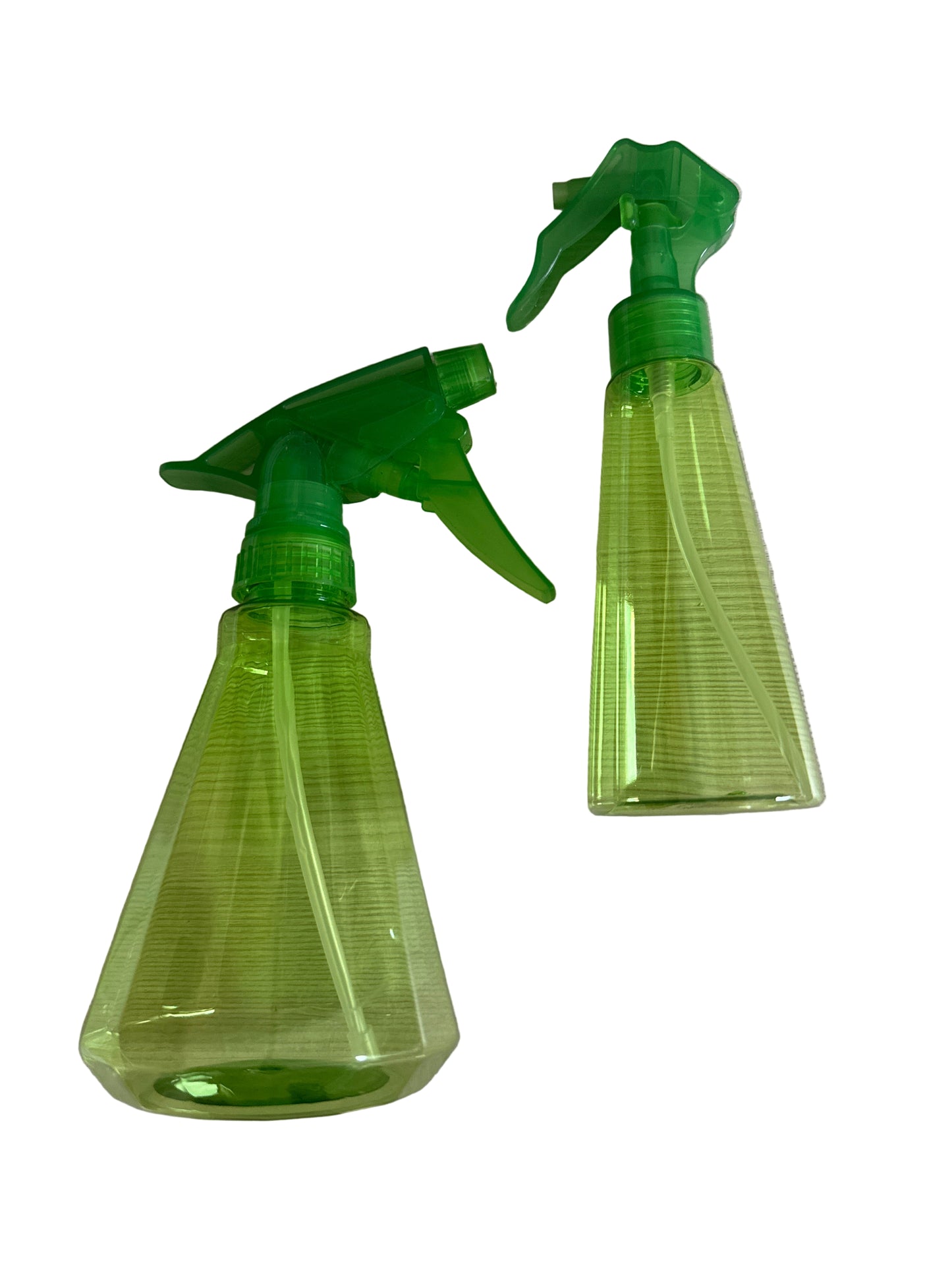 Green plastic spray bottle with trigger sprayer