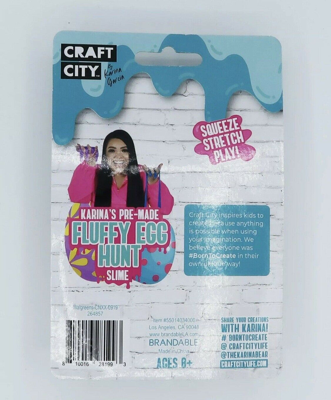 Craft City Karina's Pre-made Fluffy Egg Hunt Slime Exclusive To Walgreens