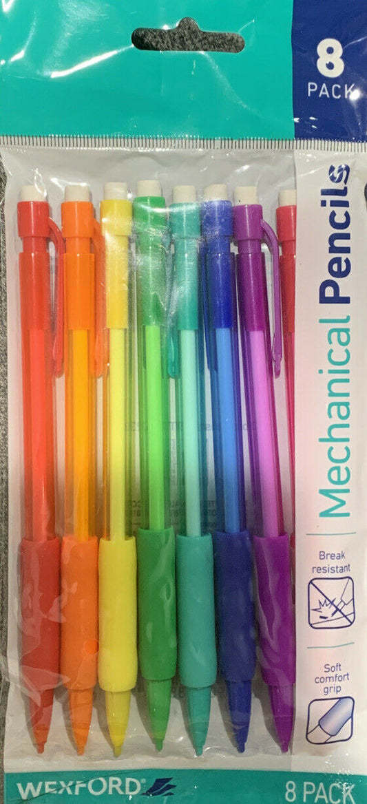 Mechanical pencils .05 Soft Grip Pre Loaded 8pcs Multicolor