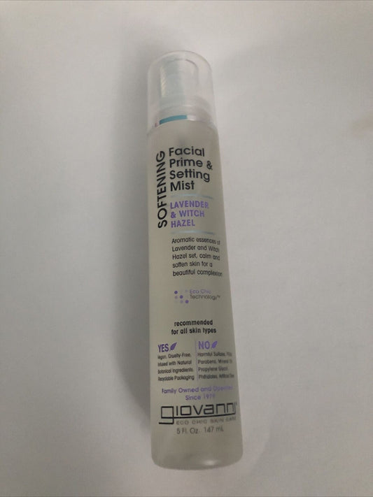Giovanni Softening Facial Prime & Setting Mist Lavender & Witch Hazel 5 oz