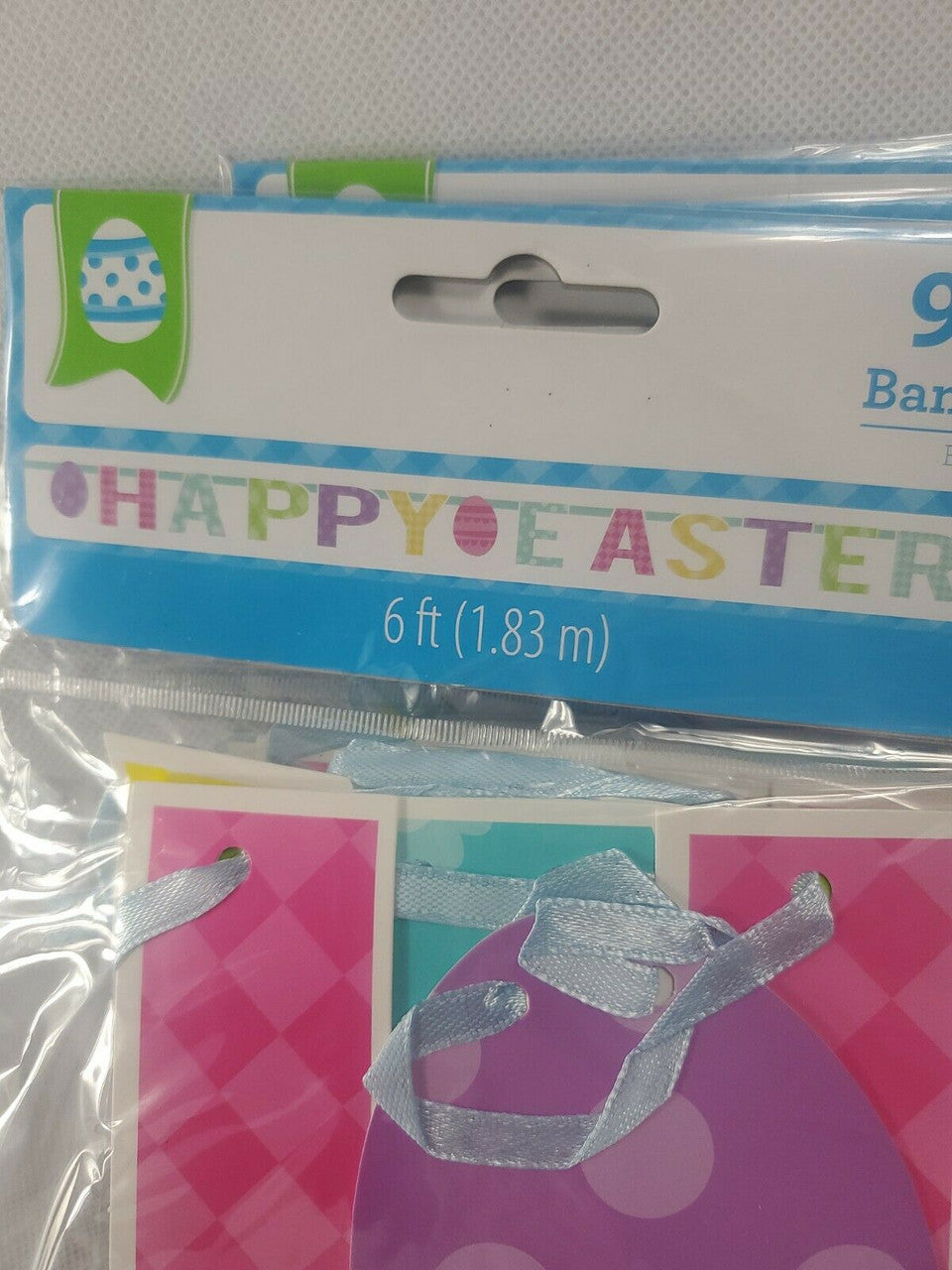 Happy Easter - Easter Banner Confetti chalkboard tie gift tag key chain lot 11