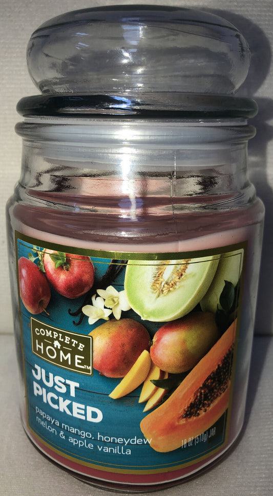 Complete Home Just Picked Candle Jars 18oz