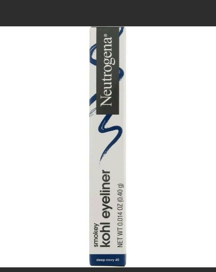 Neutrogena Smokey Kohl Eyeliner, Deep Navy 40, Water Resistant, 0.014 oz