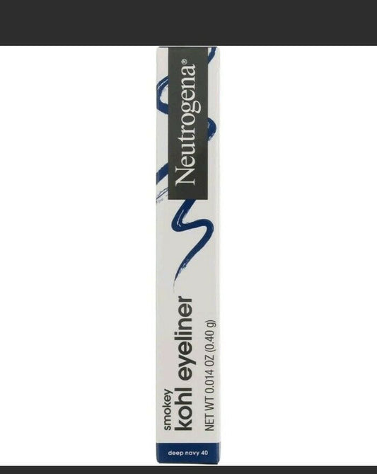 Neutrogena Smokey Kohl Eyeliner, Deep Navy 40, Water Resistant, 0.014 oz