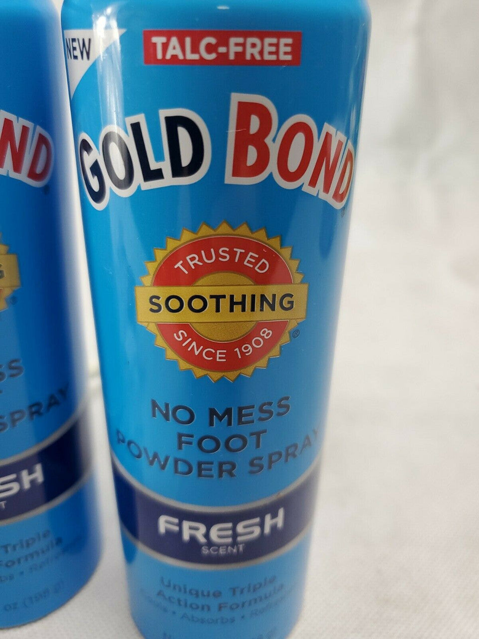 2 Pack Gold Bond No Mess Foot Powder Spray Fresh 7 Oz Each Talc-Free