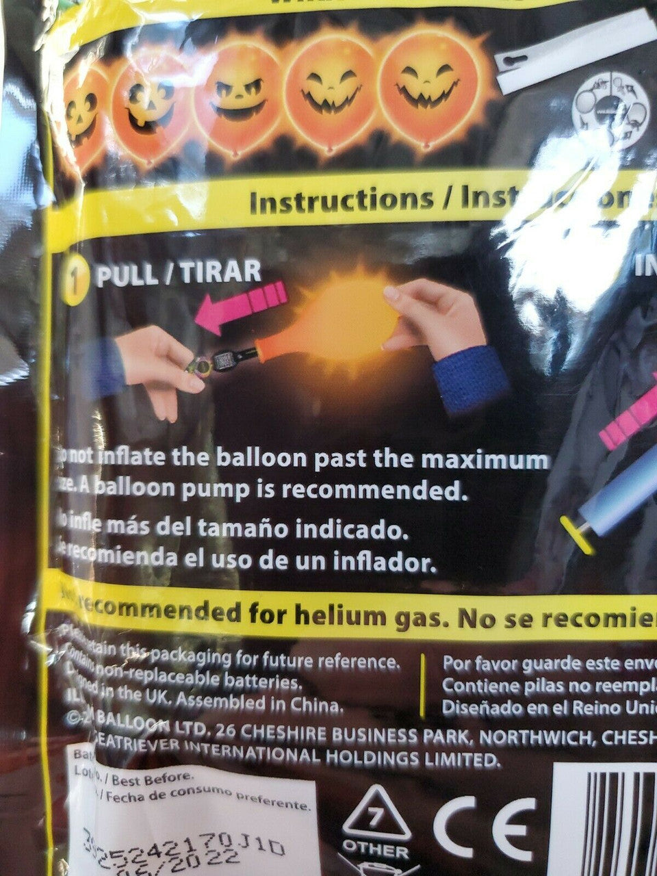 Illooms Led Balloons Light Up Balloons Halloween Ghost Lot of 5 packages