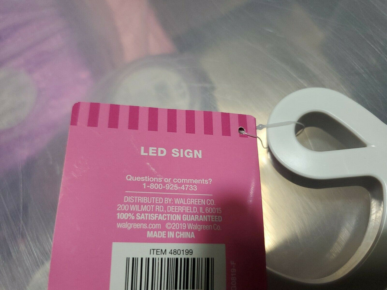 Love Is In The Air,  Love LED Sign Pink Lights Battery Operated  10"x6"