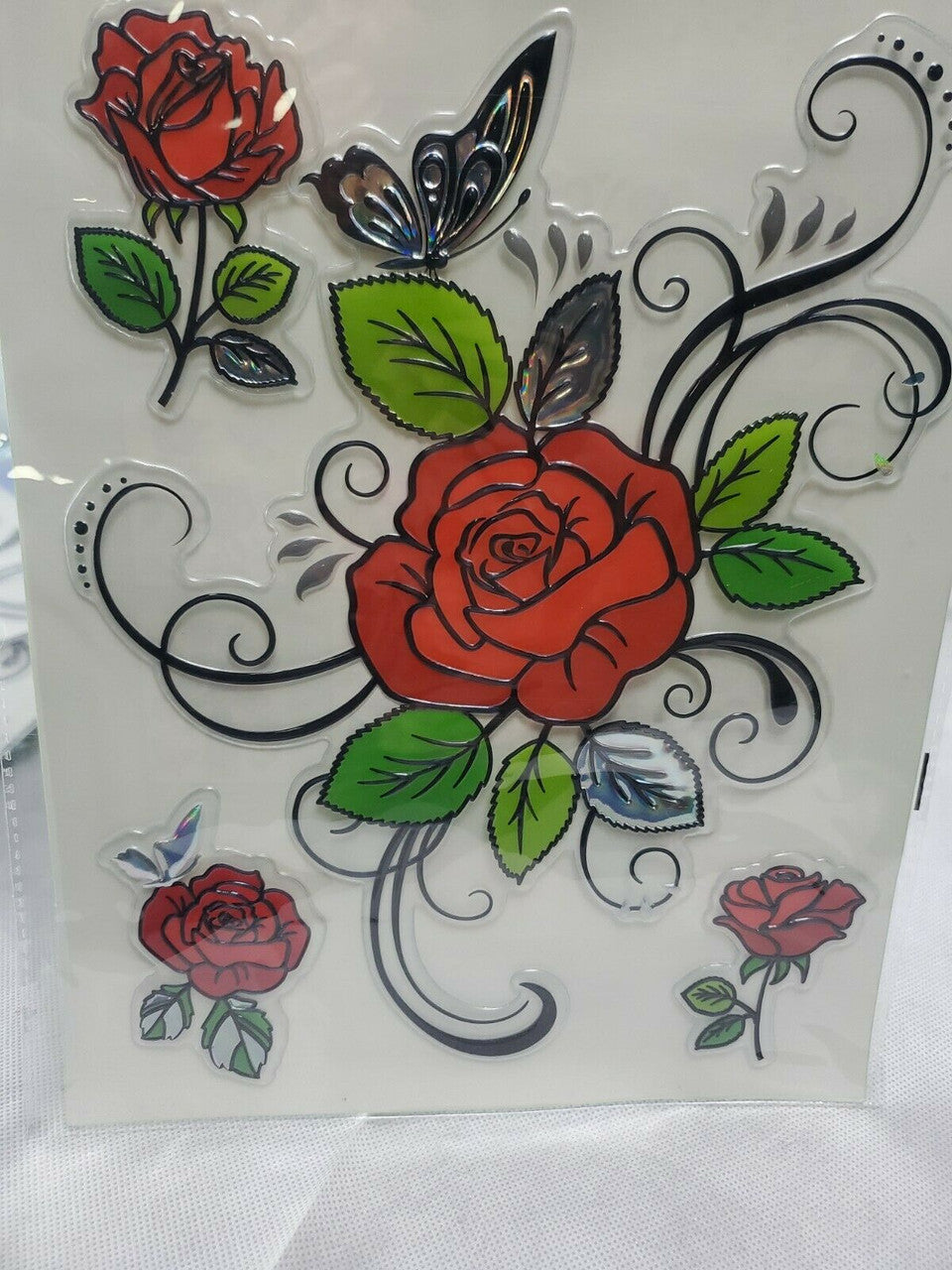 KBI DESIGNS Floral Wall Stickers Room Home Decor Removable LOT OF 3 PACKAGES