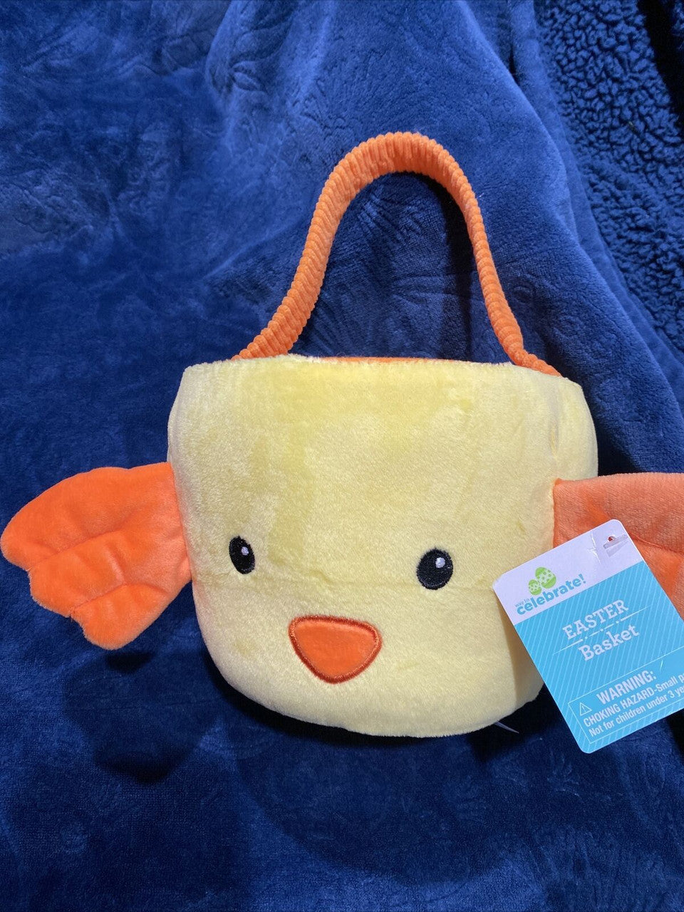 Way to Celebrate Chick Basket - Toy Storage Easter Trick or Treat Bucket Plush