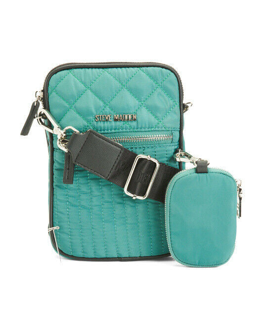 Steve Madden BVARA teal crossbody bag with attached pouch