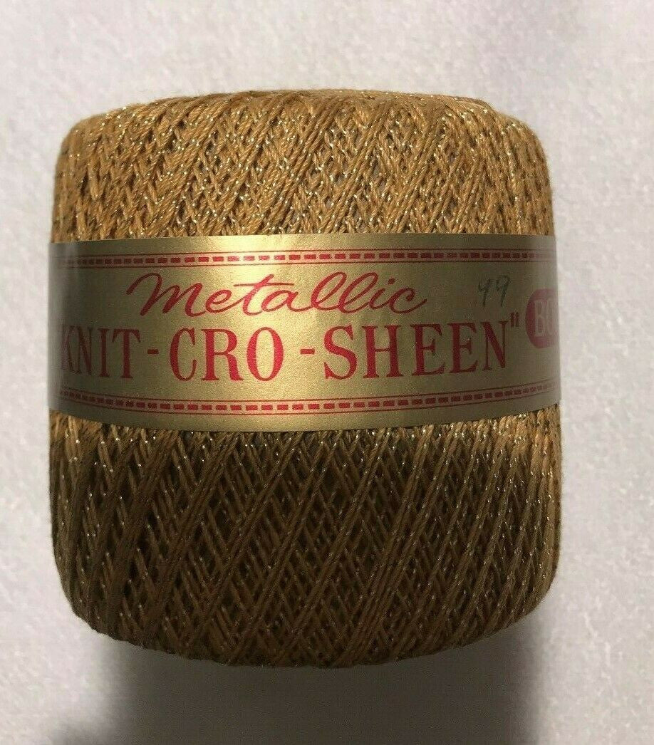 J & P Coats Metallic "Knit-Cro-Sheen" Multiple Colors