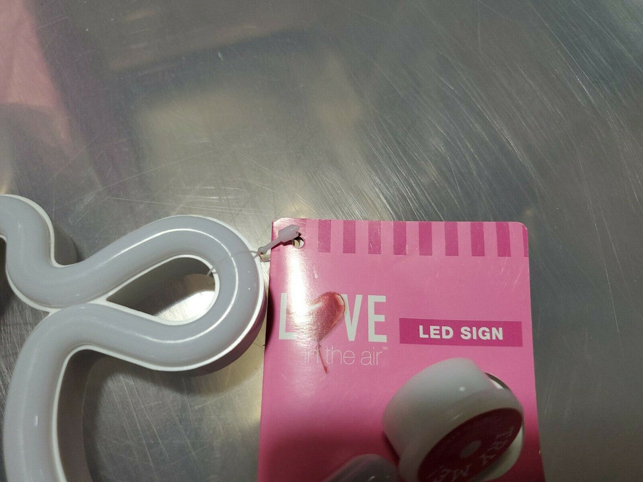 Love Is In The Air,  Love LED Sign Pink Lights Battery Operated  10"x6"